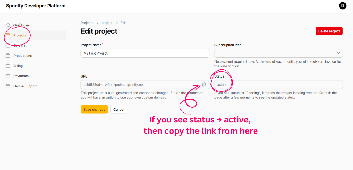 Create Project Step 3