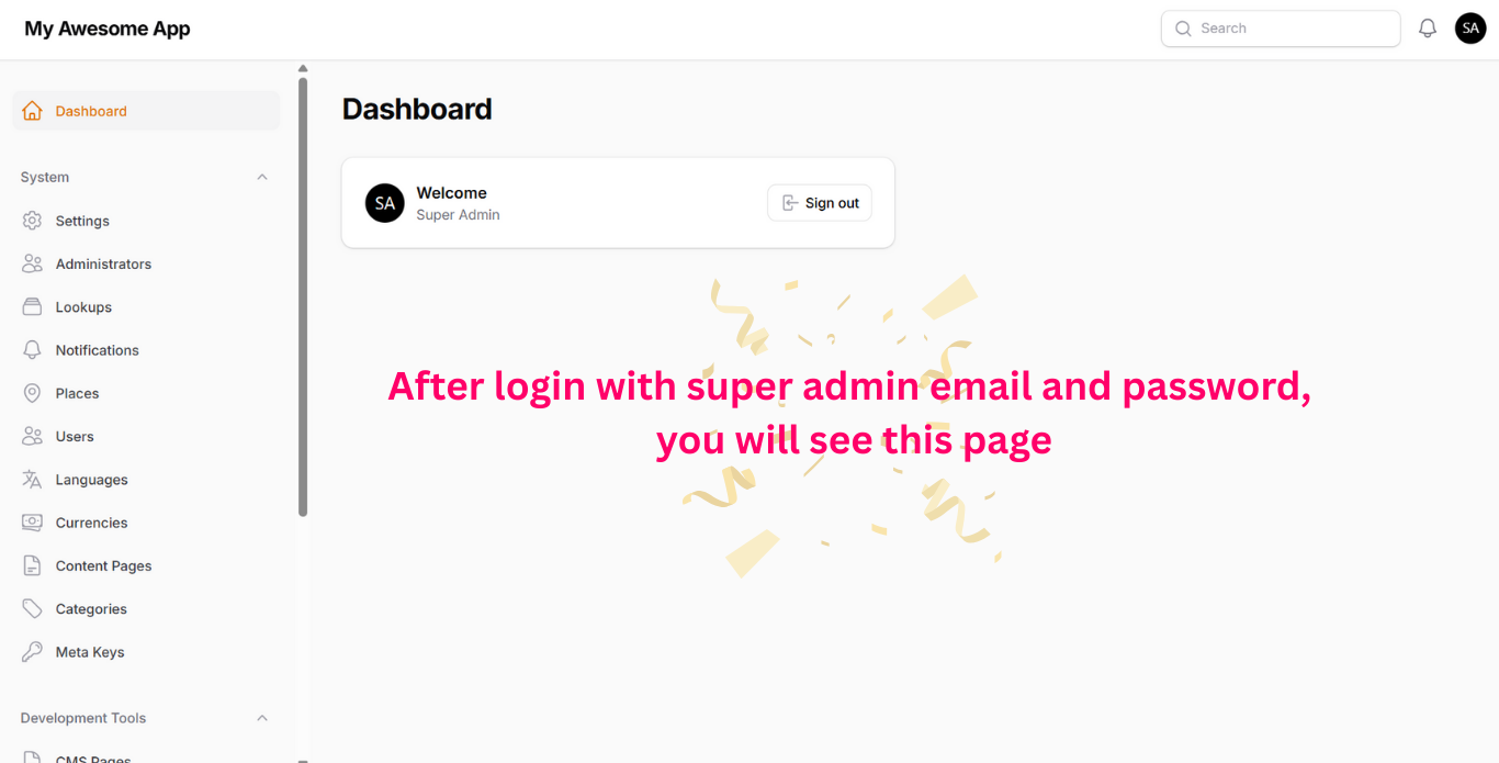 Project CMS Interface